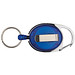 Schlüsselanhänger mit Karabiner und ausziehbarem Schlüsselring, blau