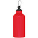 Trinkflasche aus Aluminium mit Karabinerhaken, 500 ml, rot