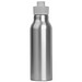 Trinkflasche aus Aluminium mit Silikondeckel, 600 ml, grau