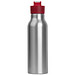 Trinkflasche aus Aluminium mit Silikondeckel, 600 ml, rot